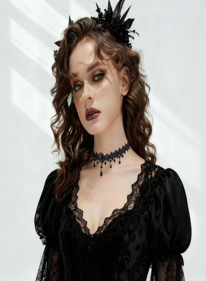 HUGROSE Choker Necklace for Women, Adjustable Goth Punk Black Choker Necklace, Highlights Your Collarbone Area - Image 2